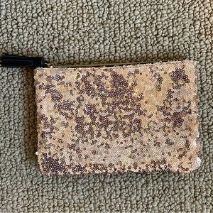 {ipsy} Gold Sequin Cosmetic Bag
